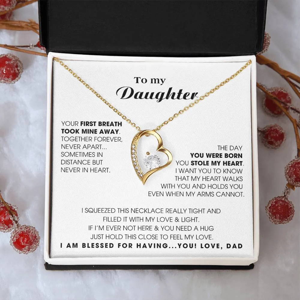 To My Daughter - Hold this necklace close to feel my love [ Forever Love ]