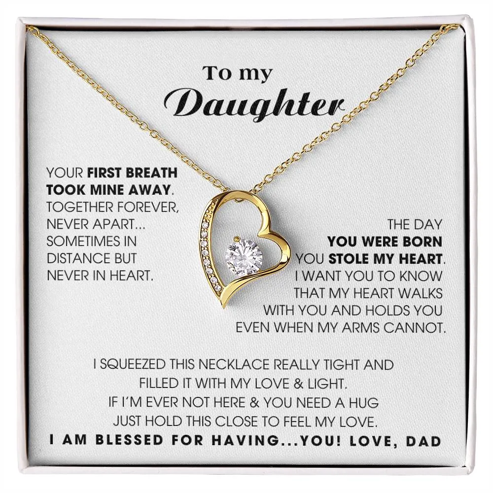 To My Daughter - Hold this necklace close to feel my love [ Forever Love ]