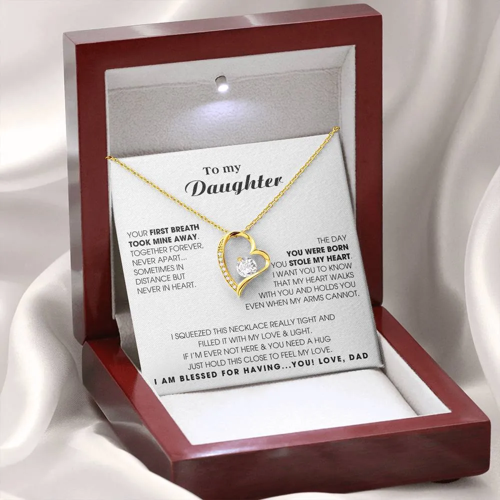 To My Daughter - Hold this necklace close to feel my love [ Forever Love ]