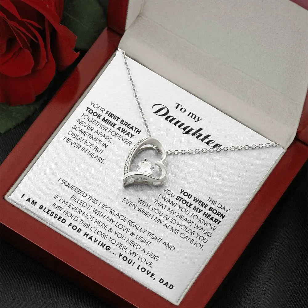 To My Daughter - Hold this necklace close to feel my love [ Forever Love ]