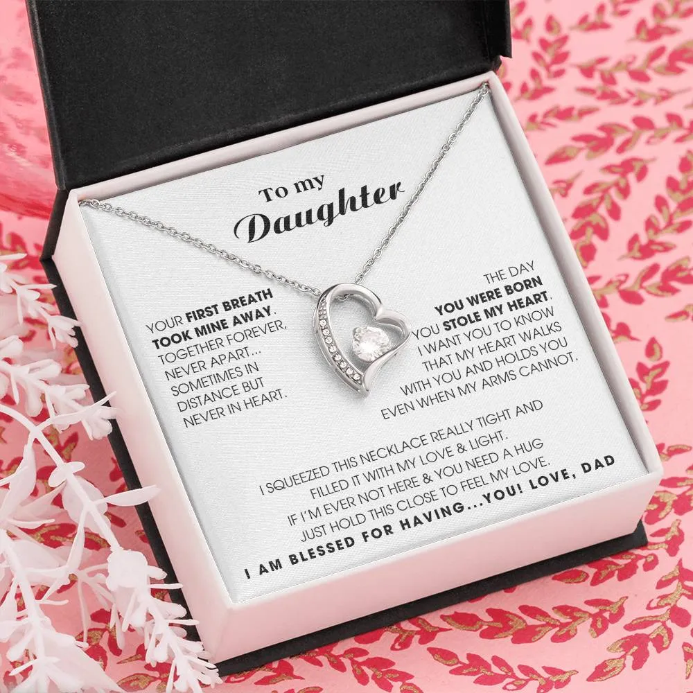 To My Daughter - Hold this necklace close to feel my love [ Forever Love ]
