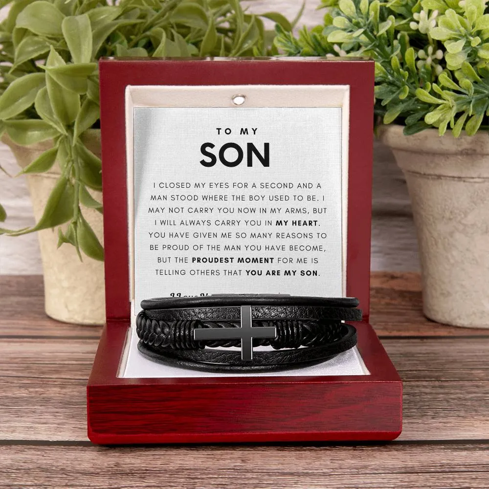 To My Son - Cross Bracelet
