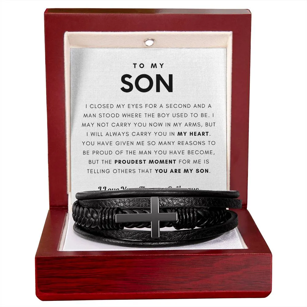 To My Son - Cross Bracelet