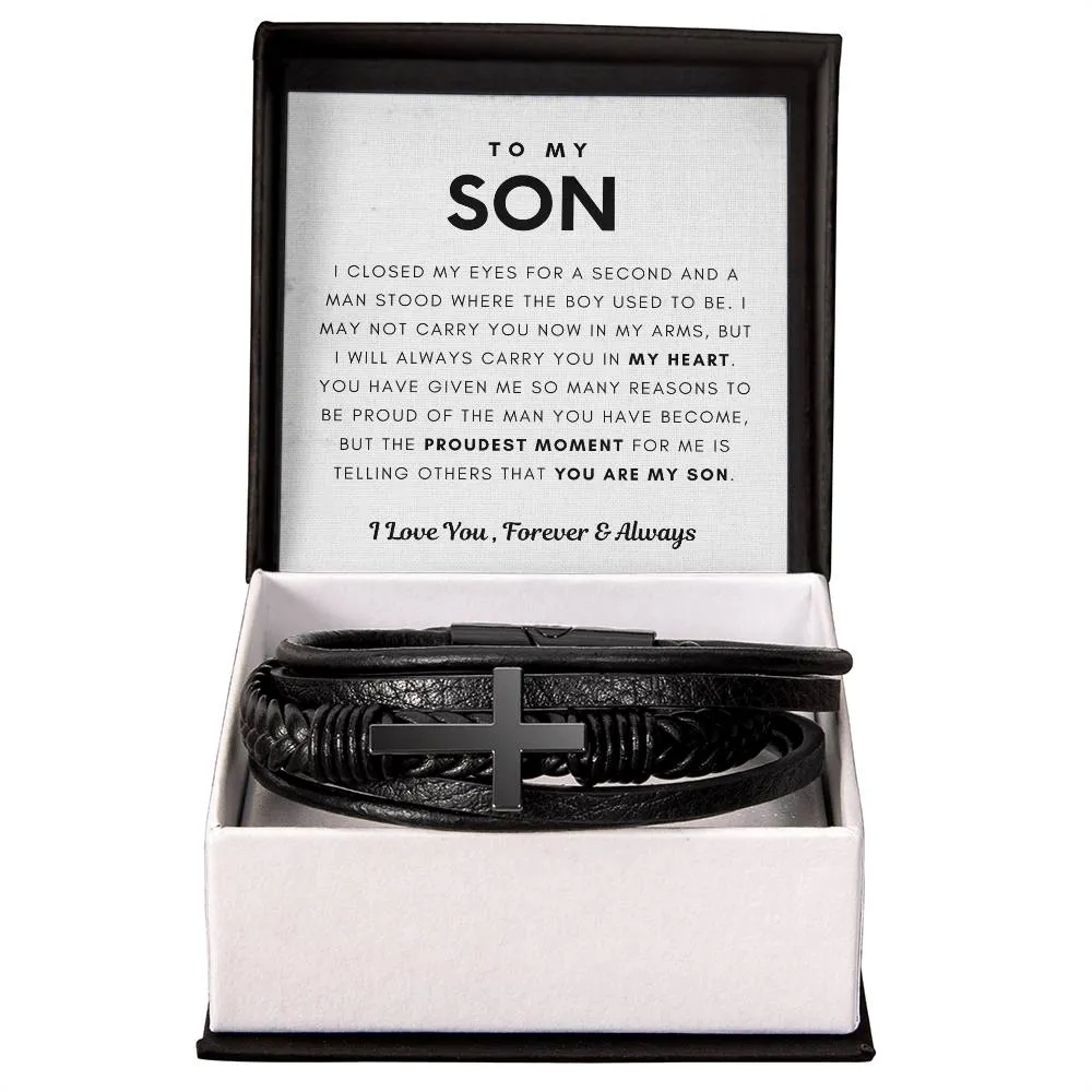 To My Son - Cross Bracelet
