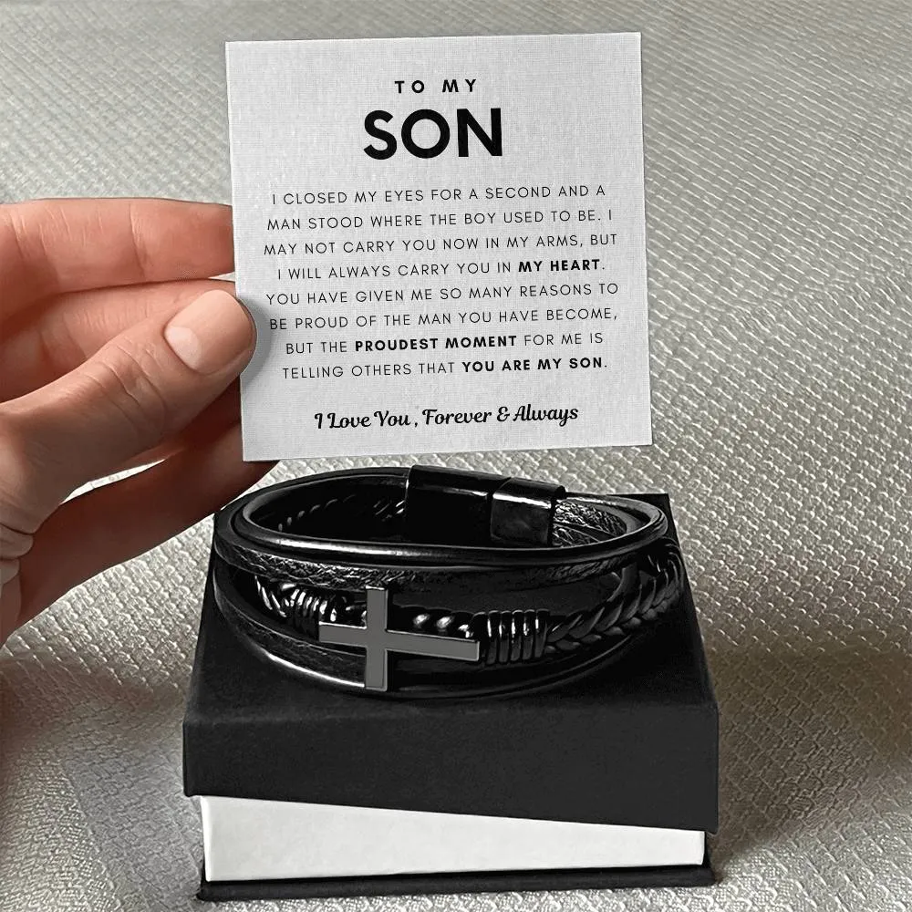 To My Son - Cross Bracelet