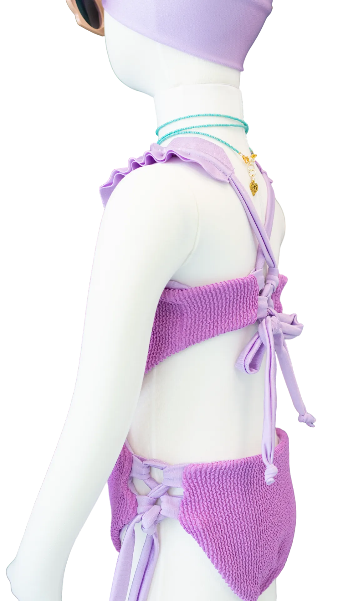 Toddler- Aquarius/Amethyst Butterfly One Piece/Turban