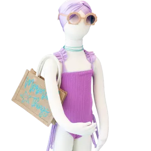 Toddler- Aquarius/Amethyst Butterfly One Piece/Turban