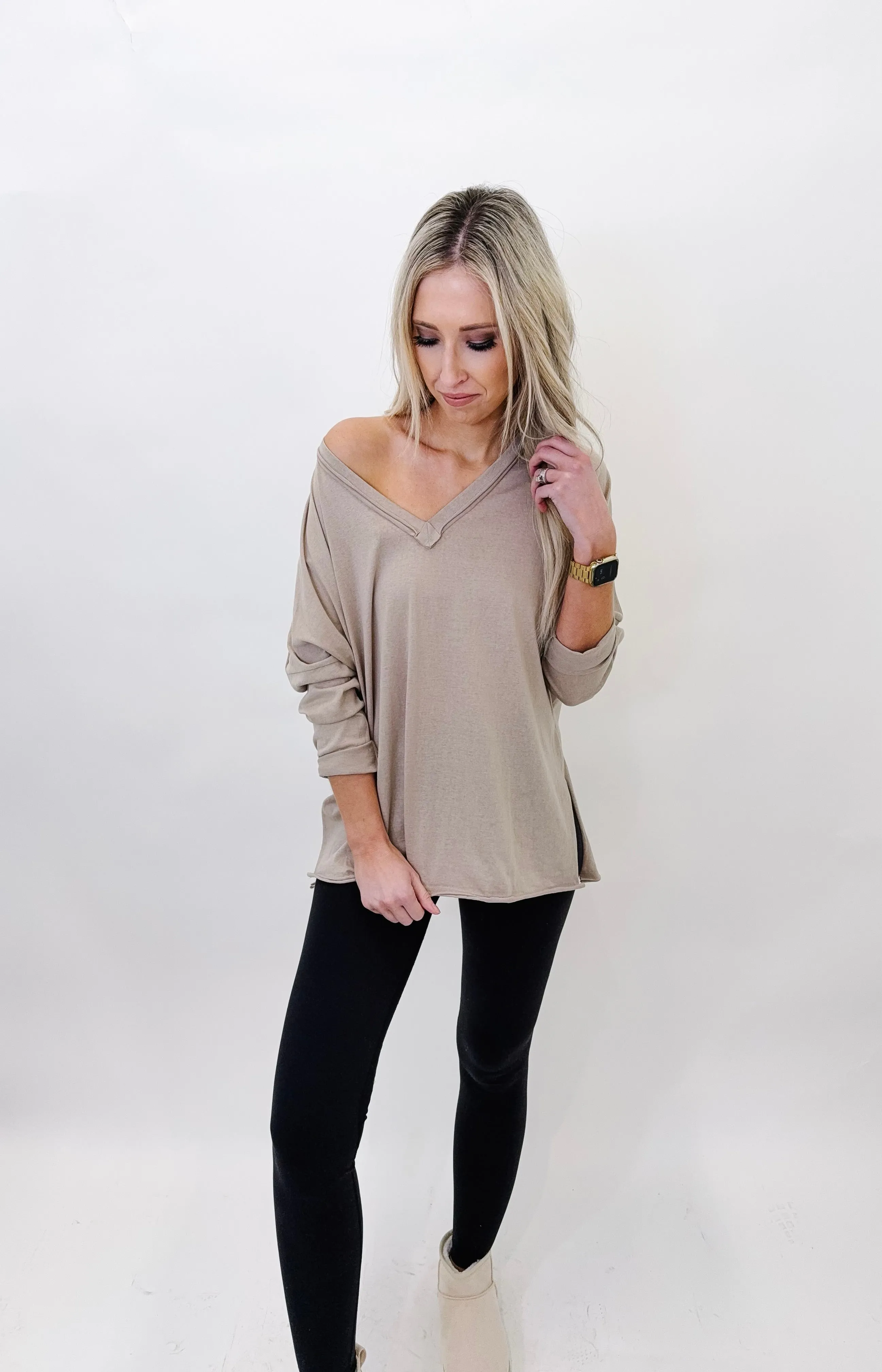 Tracie Casual V Neck Top