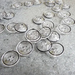 Transparent Black-Ringed Button