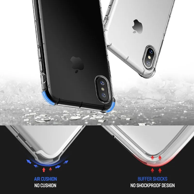 Transparent Case for iPhone X - Transparent,Transparent Black,Transparent Pink