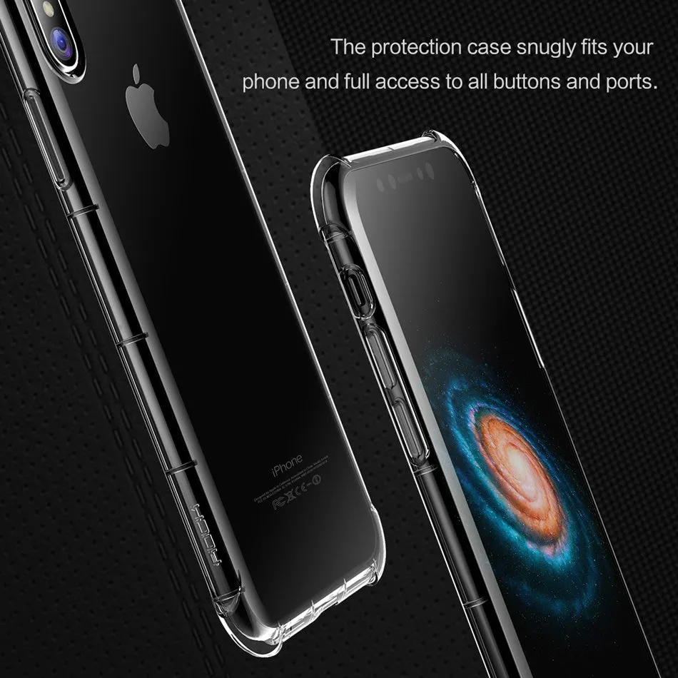 Transparent Case for iPhone X - Transparent,Transparent Black,Transparent Pink