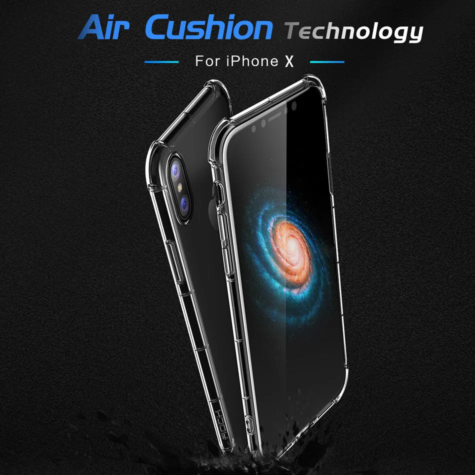 Transparent Case for iPhone X - Transparent,Transparent Black,Transparent Pink