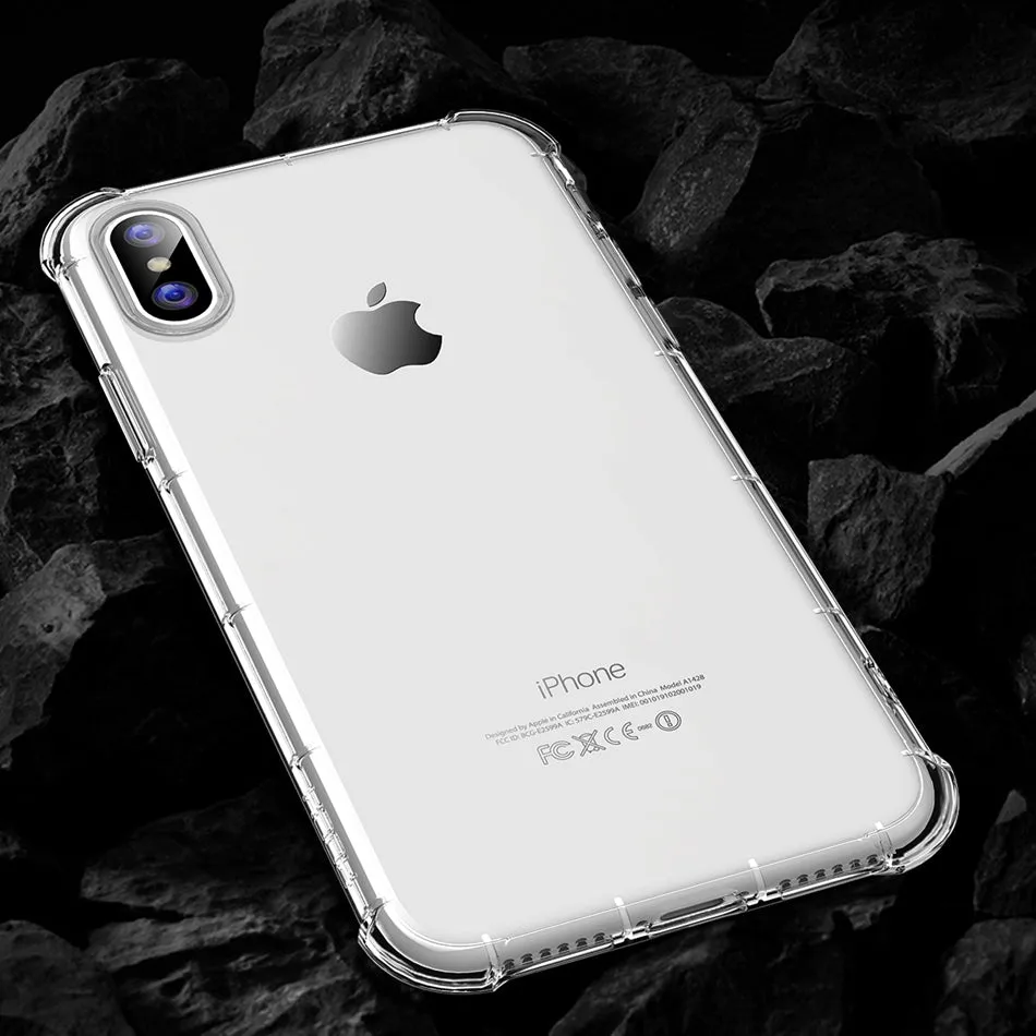 Transparent Case for iPhone X - Transparent,Transparent Black,Transparent Pink