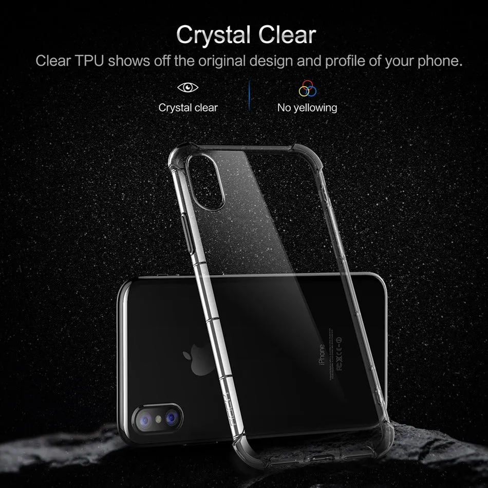 Transparent Case for iPhone X - Transparent,Transparent Black,Transparent Pink