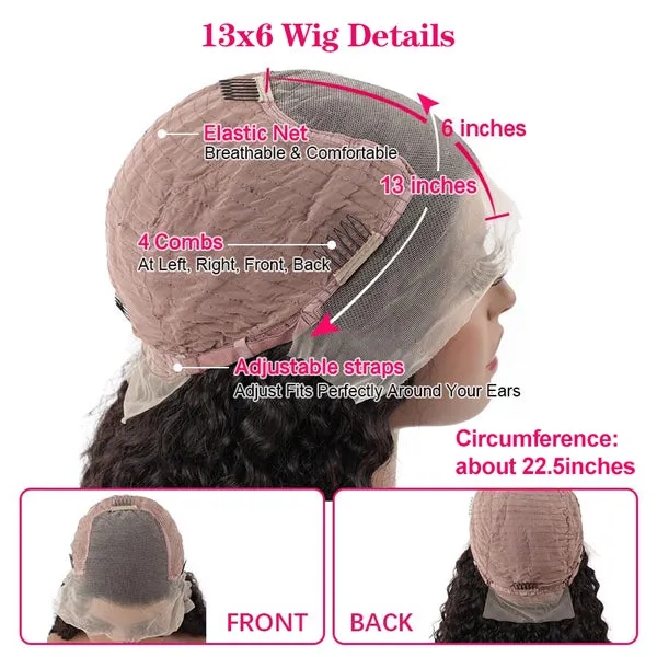 Transparent Lace Wigs Body Wave Skin Melt Frontal 13x4 13x6 Deep Part Lace Front Brazilian Virgin Human Hair Wig For Women