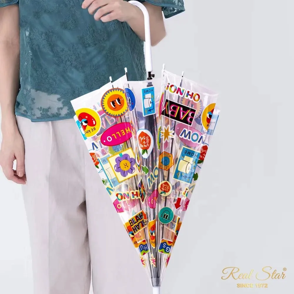 Transparent Quirky Doodle Umbrella