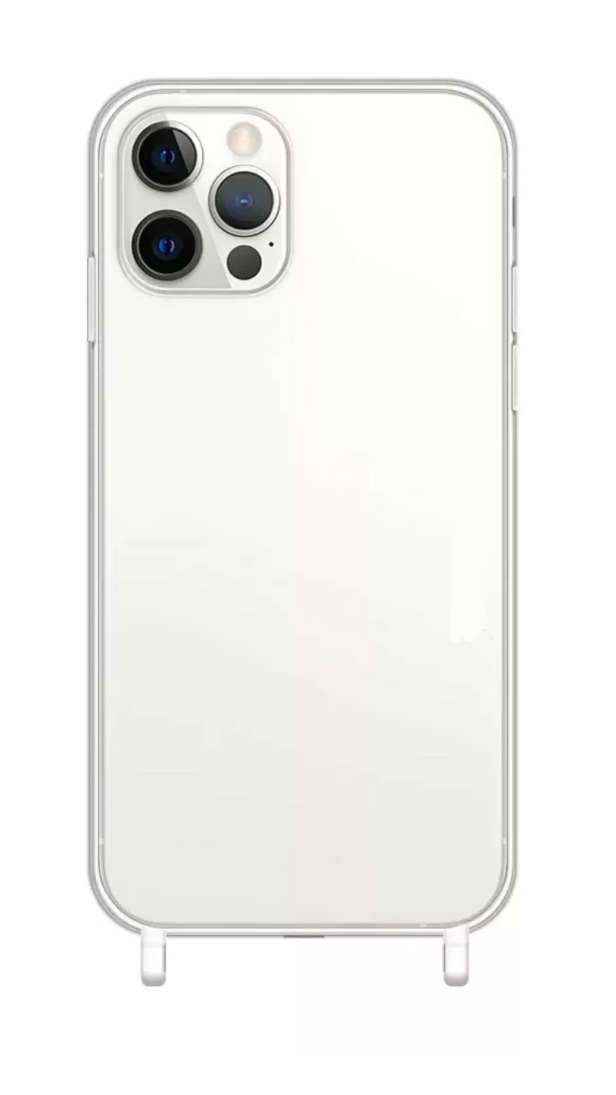 Transparent shockproof iPhone 12 Pro Max case with silicone rings