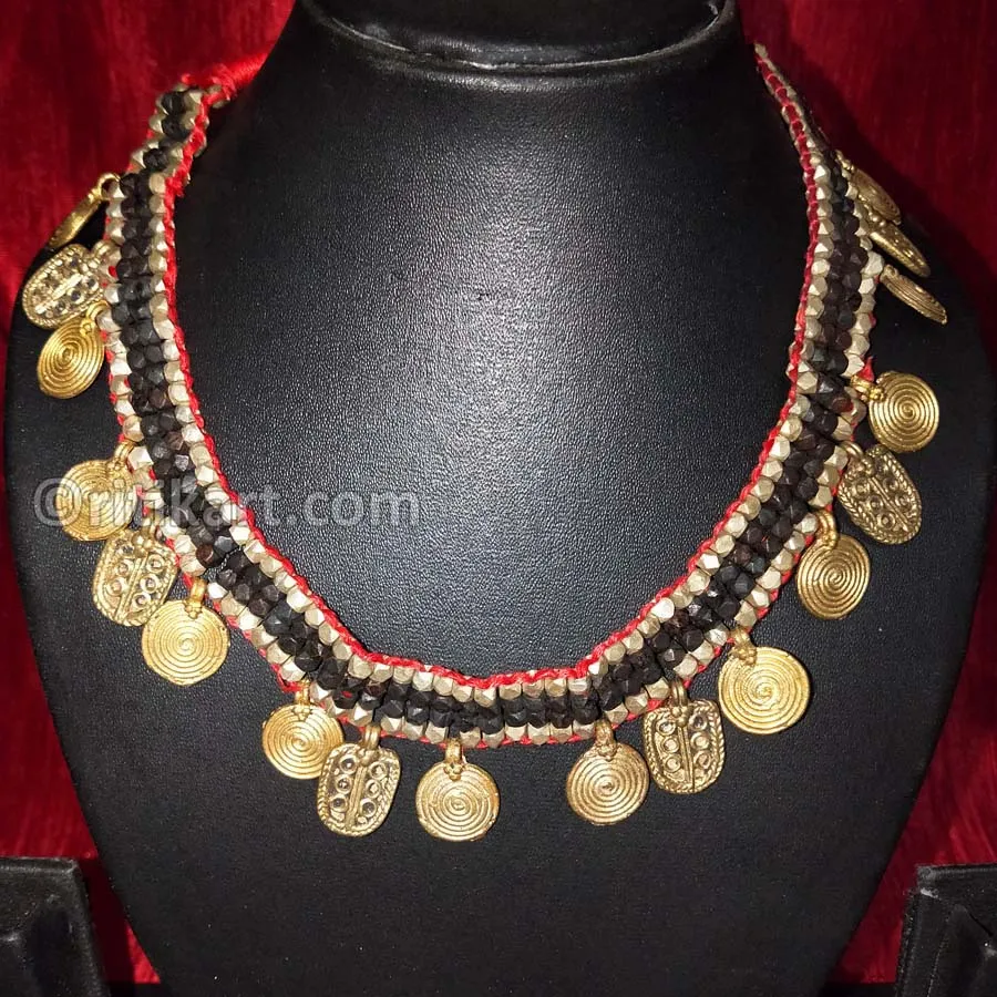 Tribal Handcrafted Dhokra Designer Necklace-7