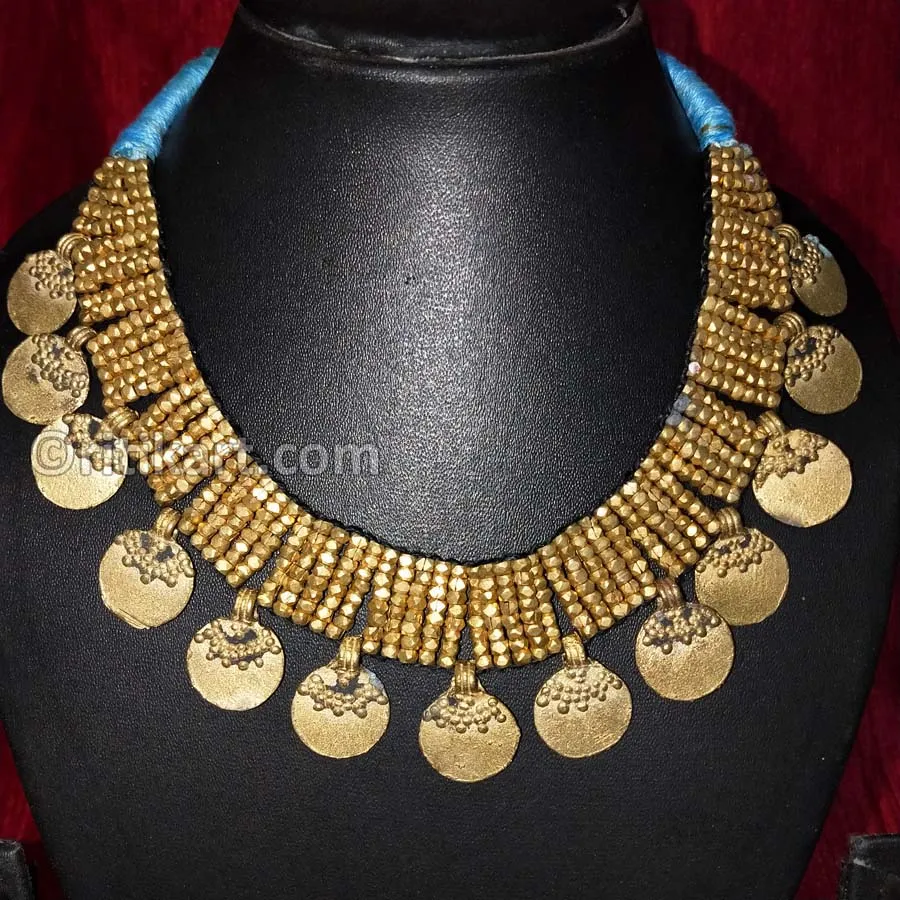 Tribal Handcrafted Dhokra Designer Necklace-9