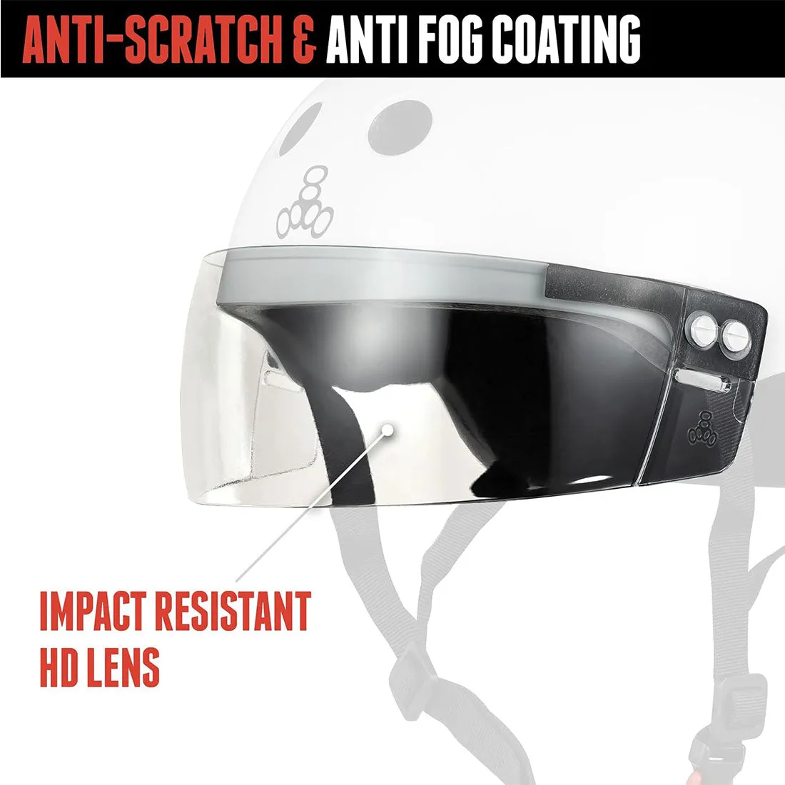 Triple 8 The Certified Helmet Replacement Visor - Clear