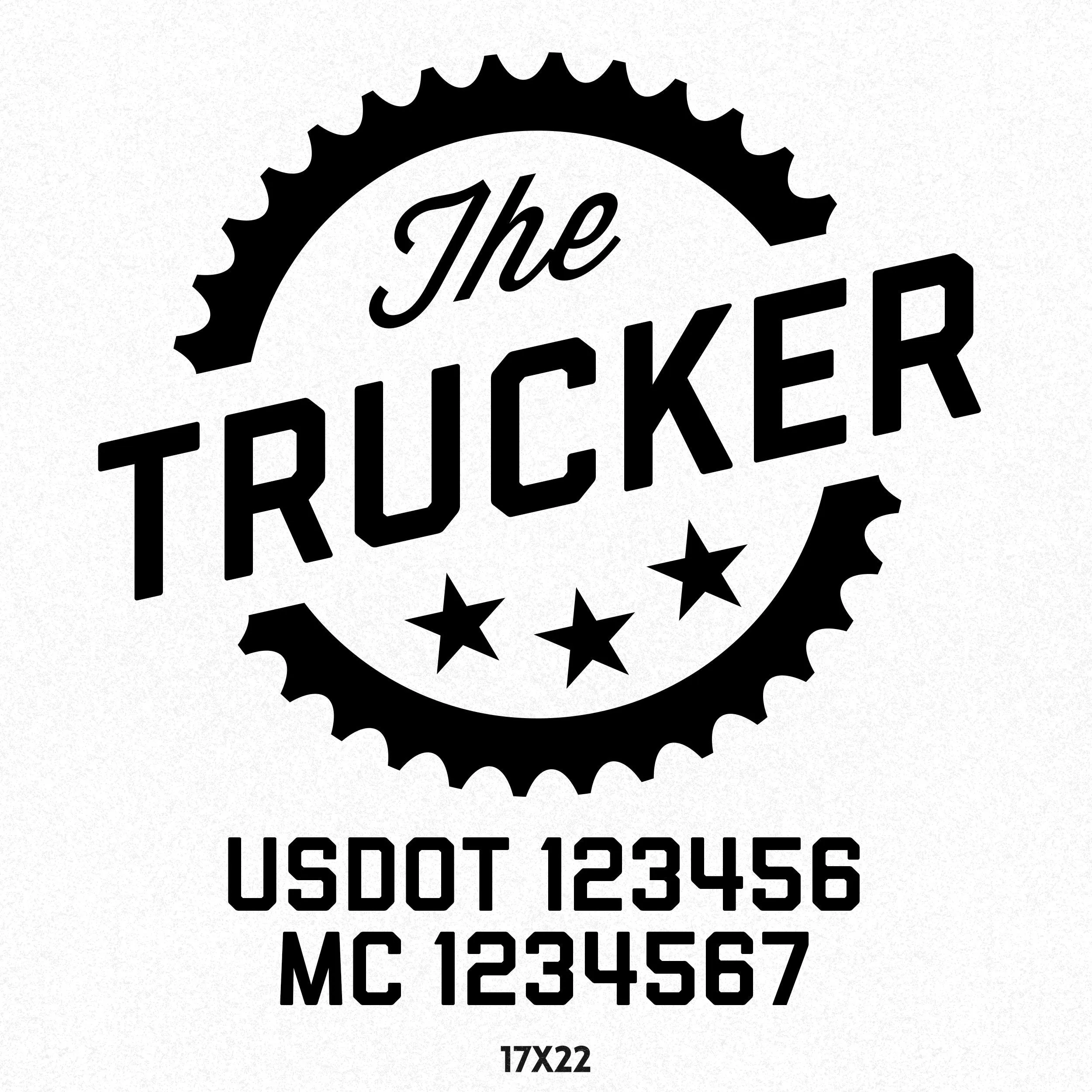 Trucking Company Door Lettering With US DOT & MC Decal Sticker, 2 Pack