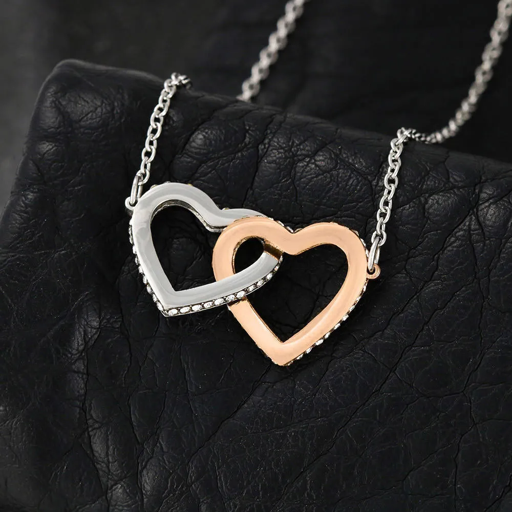 Two Interlocking Hearts Necklace  - Unbiological Sister IHNSIS01