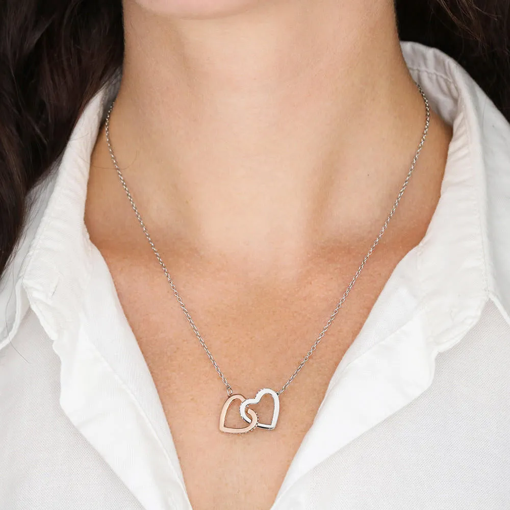 Two Interlocking Hearts Necklace  - Unbiological Sister IHNSIS01