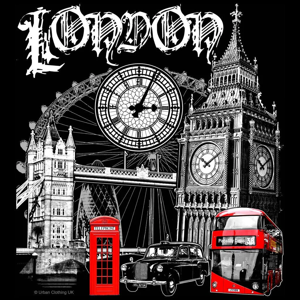 UA London Calling Technicolour Men's T-shirt (Black)