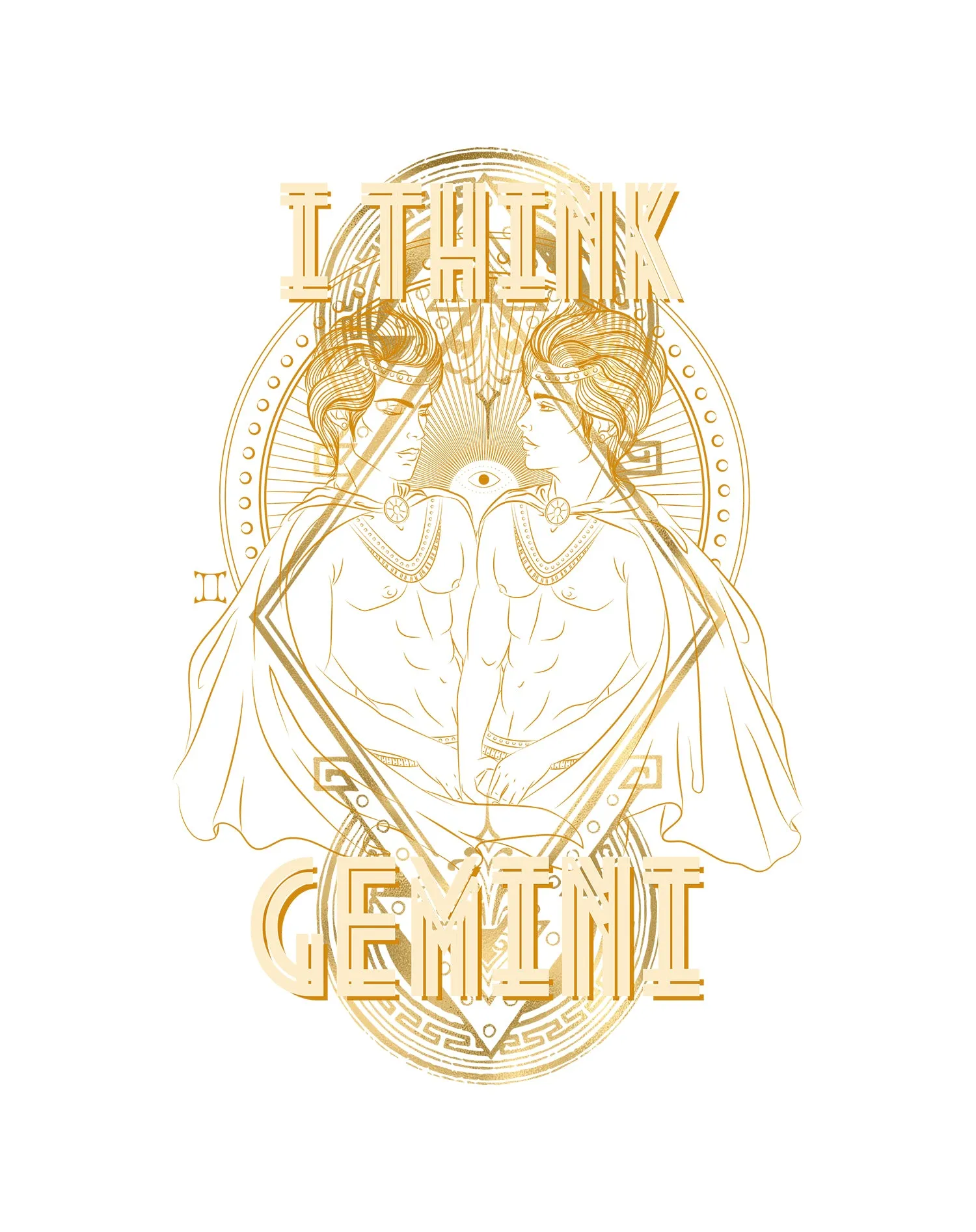 UA Supreme Star Sign Gemini Men's T-shirt (White)