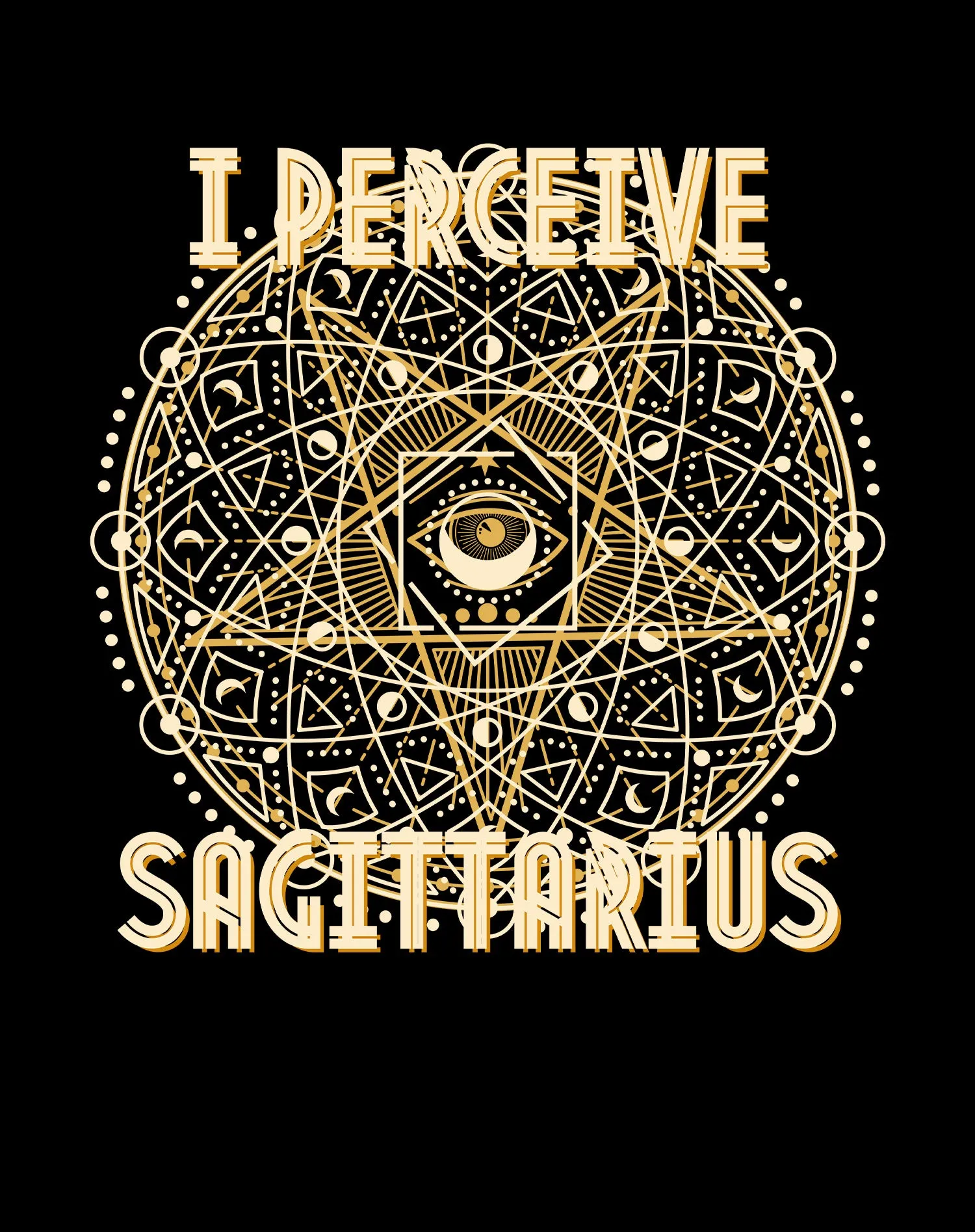 UA Supreme Star Sign Sagittarius Star Women's T-shirt (Black)