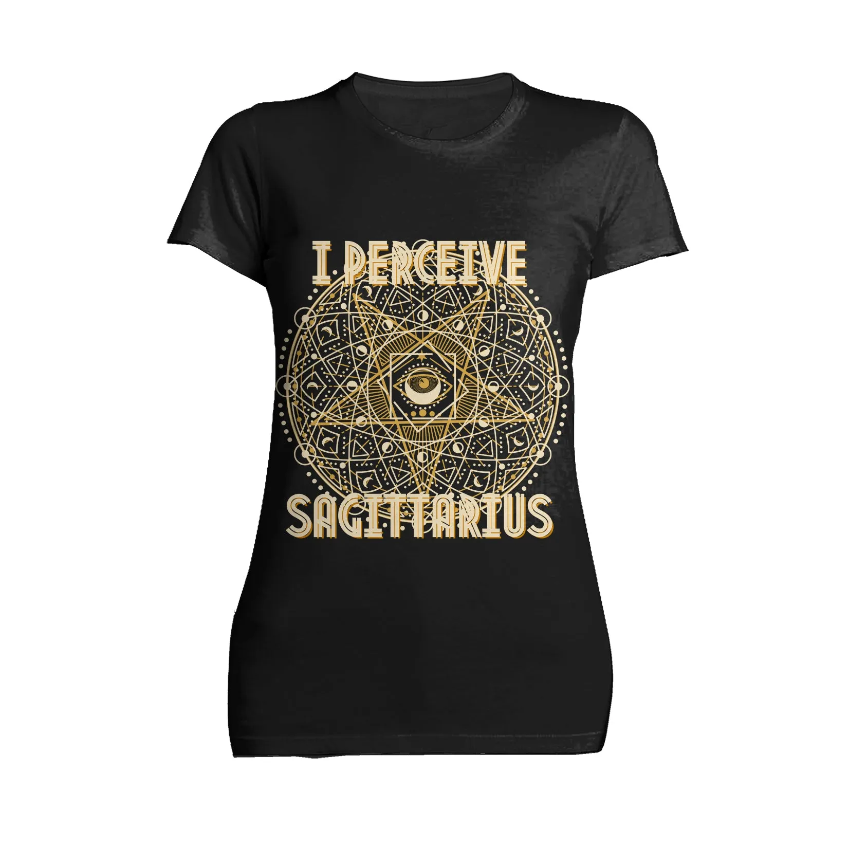 UA Supreme Star Sign Sagittarius Star Women's T-shirt (Black)