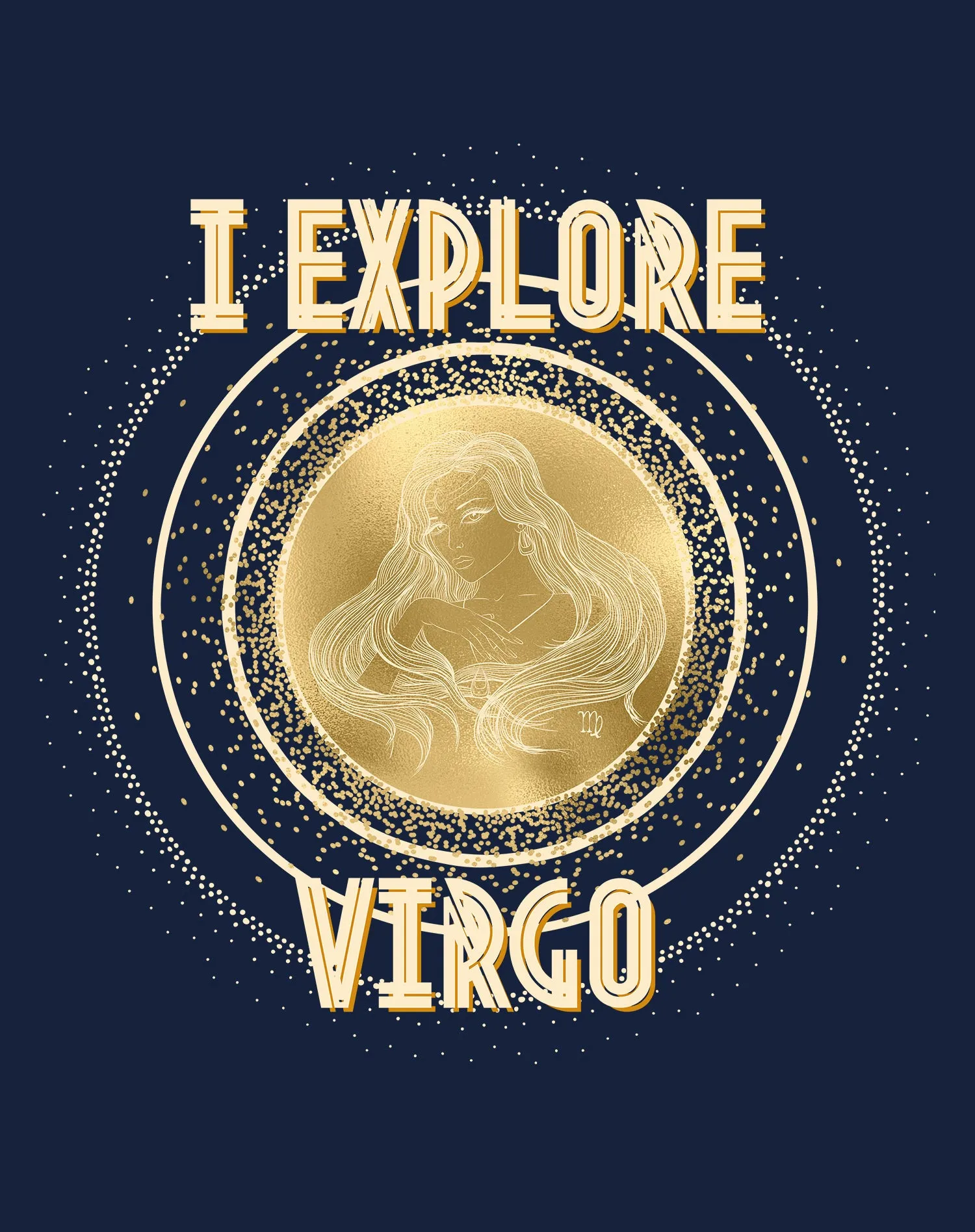UA Supreme Star Sign Virgo Women's T-shirt (Navy)
