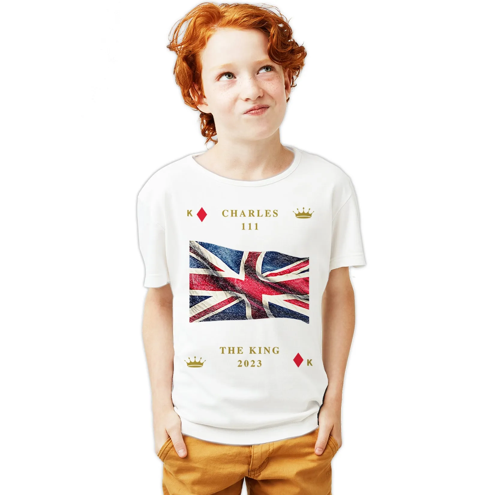 Urban Attitude Kings Coronation 2023 Great Britain Flag Youth T-shirt
