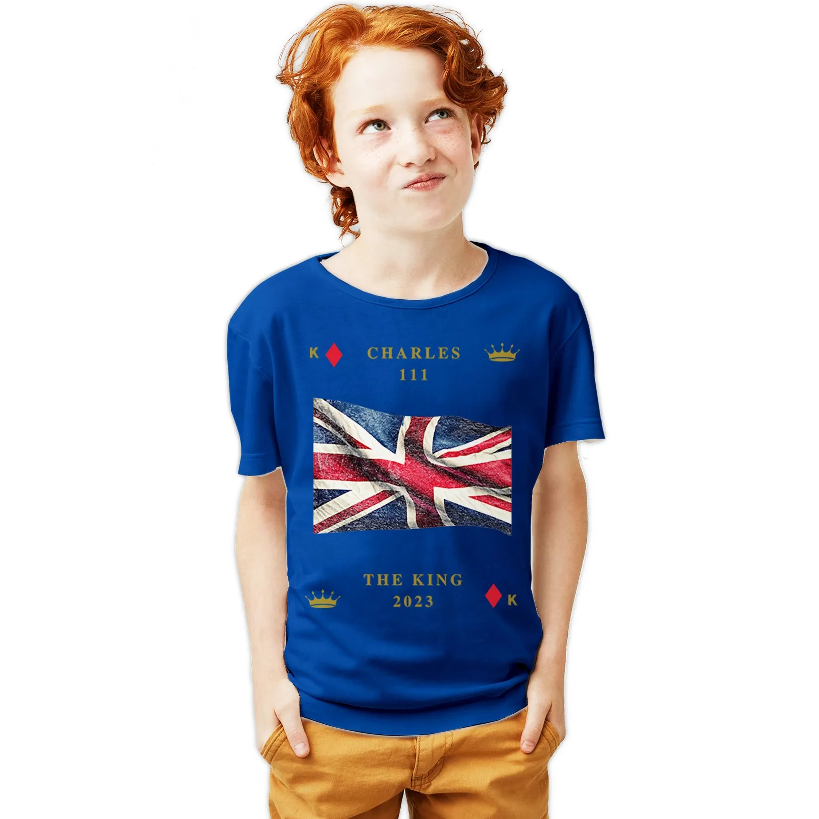 Urban Attitude Kings Coronation 2023 Great Britain Flag Youth T-shirt