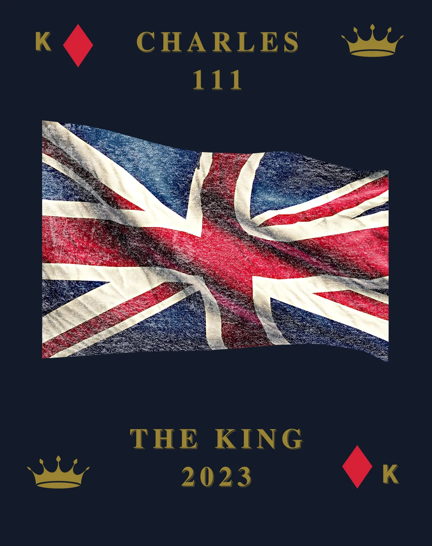 Urban Attitude Kings Coronation 2023 Great Britain Flag Youth T-shirt