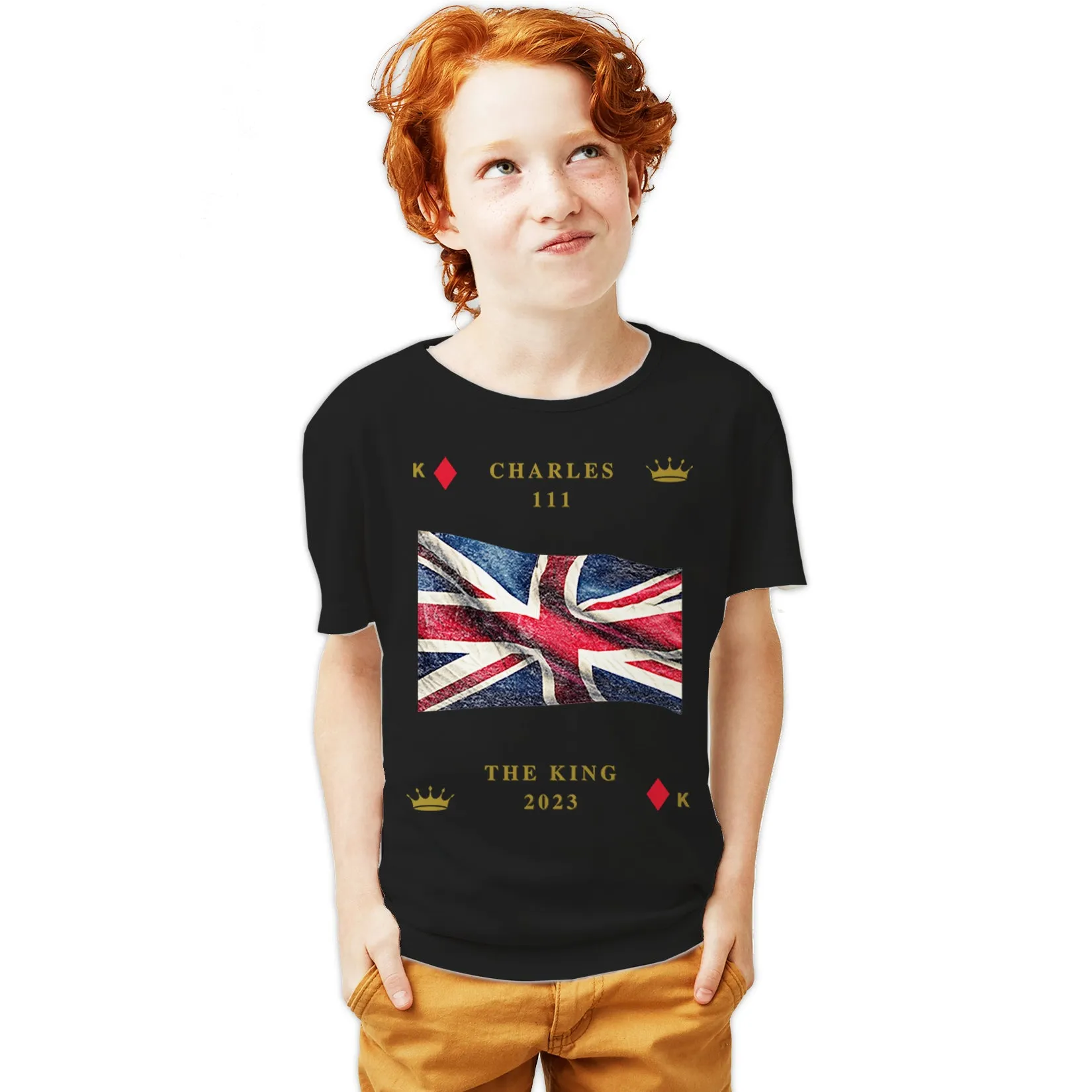 Urban Attitude Kings Coronation 2023 Great Britain Flag Youth T-shirt