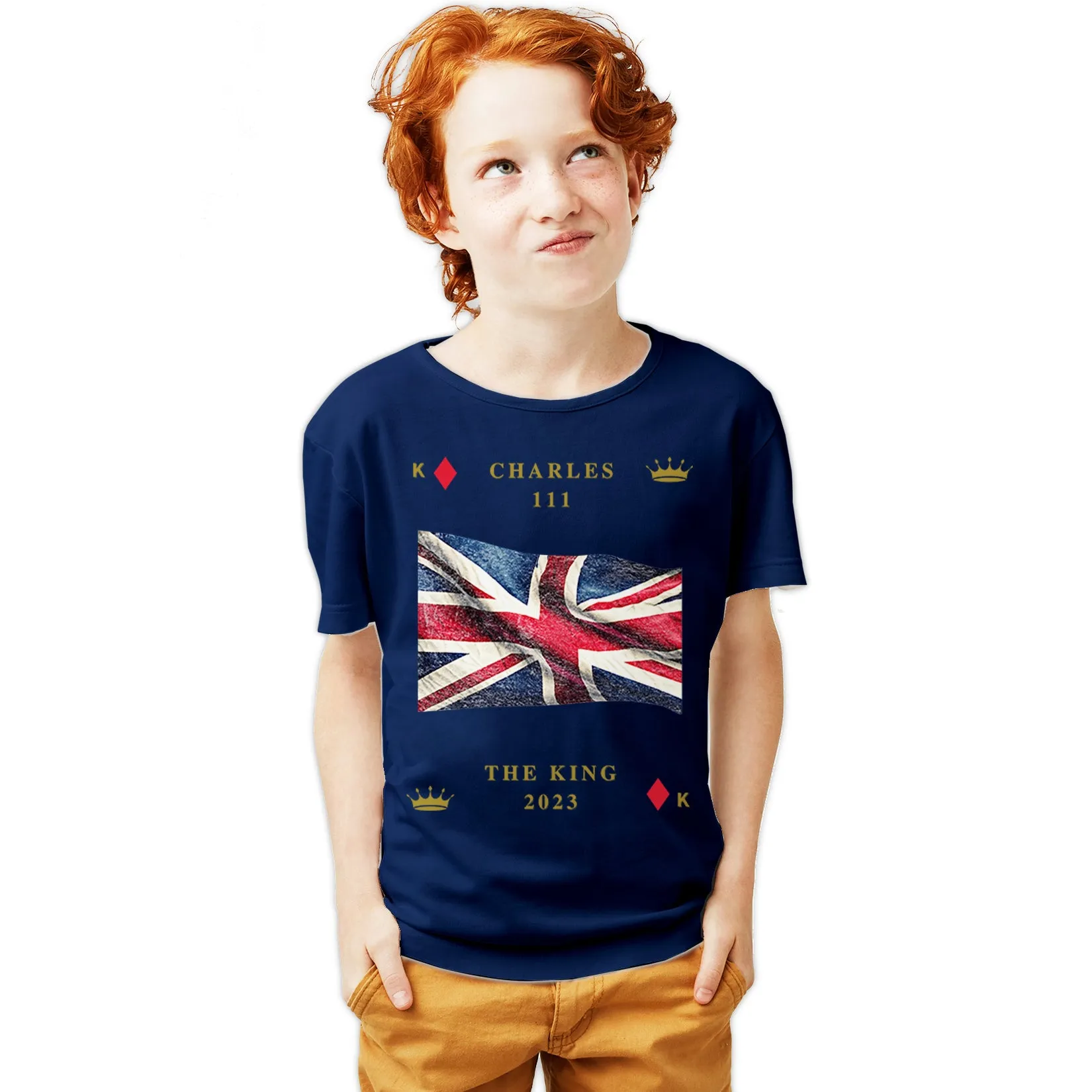 Urban Attitude Kings Coronation 2023 Great Britain Flag Youth T-shirt