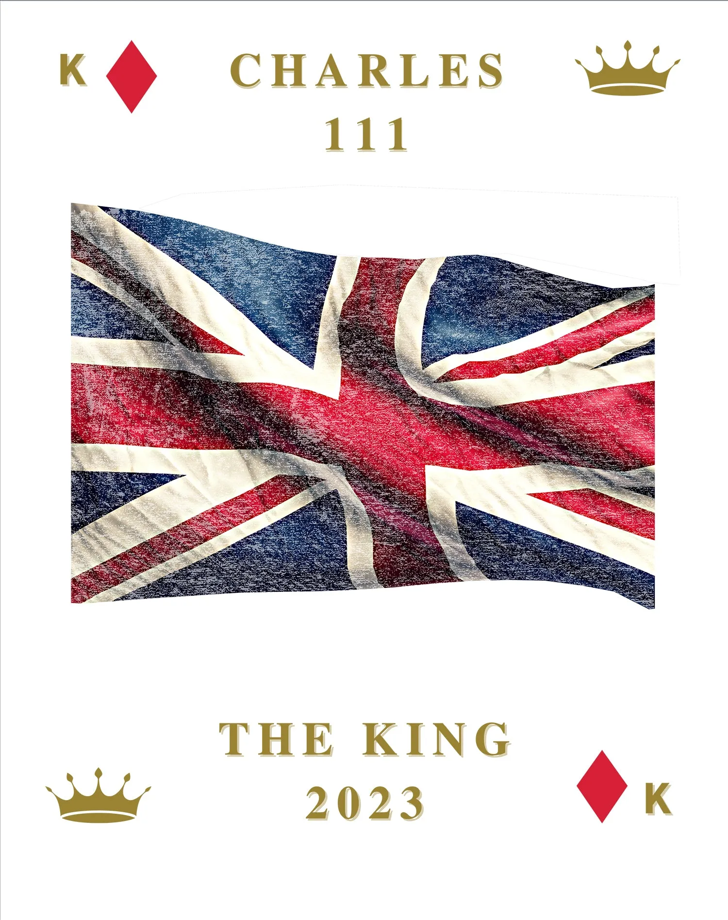 Urban Attitude Kings Coronation 2023 Great Britain Flag Youth T-shirt