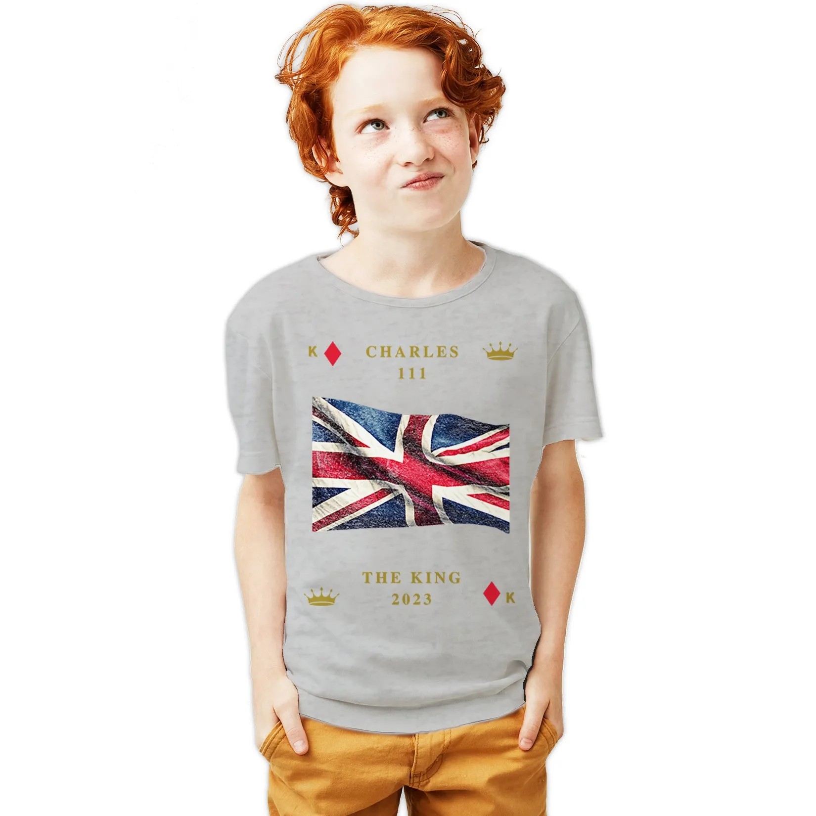 Urban Attitude Kings Coronation 2023 Great Britain Flag Youth T-shirt