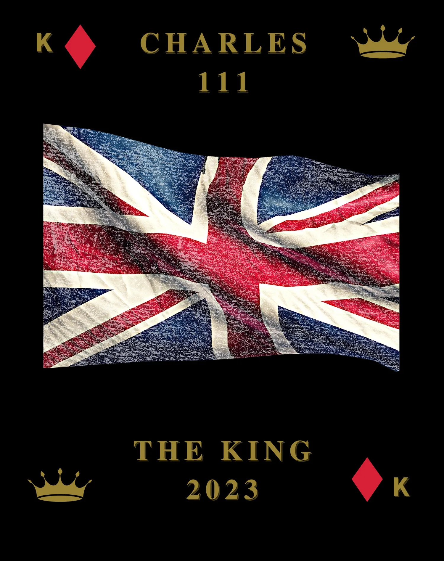 Urban Attitude Kings Coronation 2023 Great Britain Flag Youth T-shirt