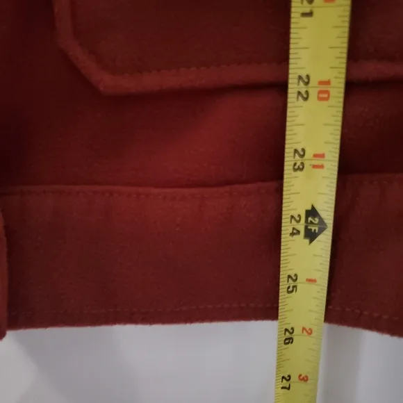 Urban Outfitters Oversized Fleece Shacket Size Small Rust Large Pockets