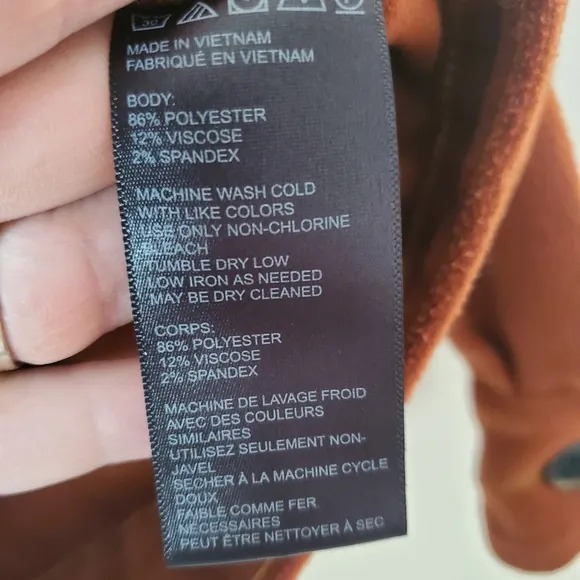 Urban Outfitters Oversized Fleece Shacket Size Small Rust Large Pockets