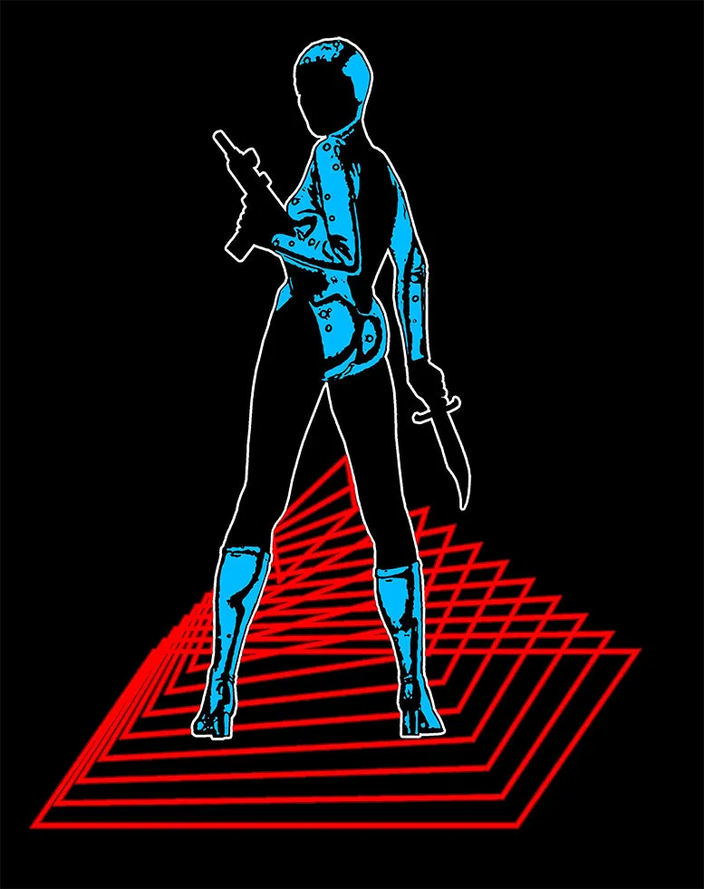 US Brand X Future Retro Cleo Pose Official Men's T-shirt (Black)