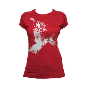 US Brand X Future Retro Dragon Game Official Women's T-shirt (Red)