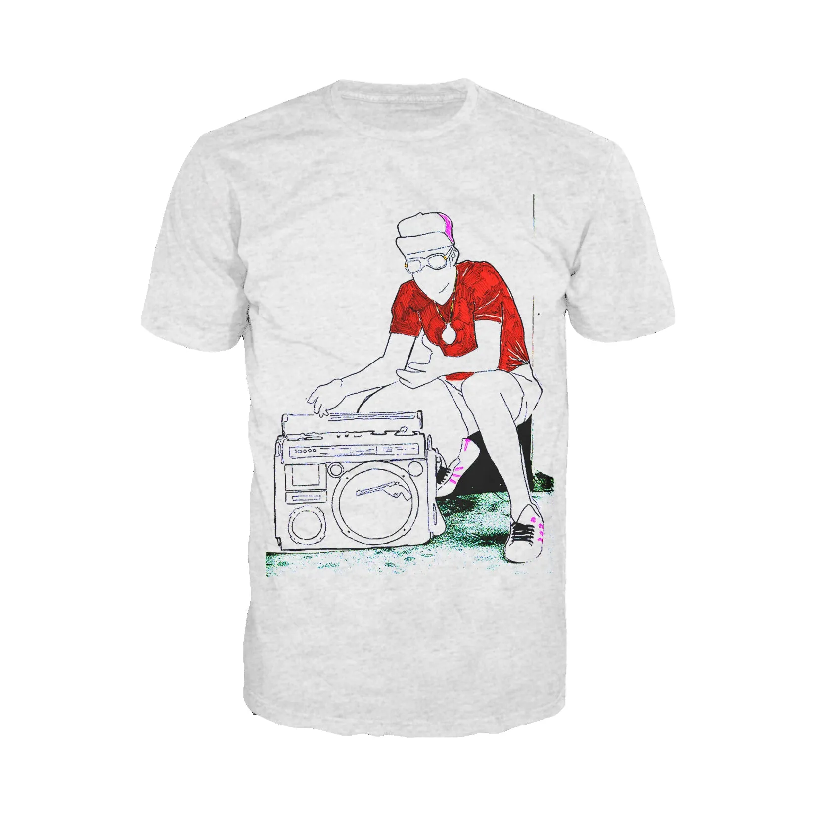 US Brand X Old's Kool Boom Box Official Men's T-Shirt (Heather Grey)