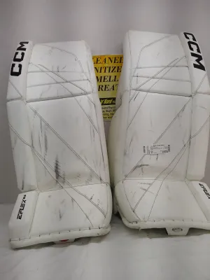 Used CCM EFLEX 6.9 Size 31"   1" White Hockey Goalie Goalie Leg Pads
