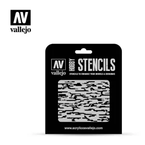 Vallejo Hobby Stencils ST-CAM004 Pixelated Modern Camo