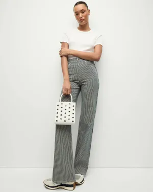 VERONICA BEARD Crosbie Striped Wide-Leg Jeans