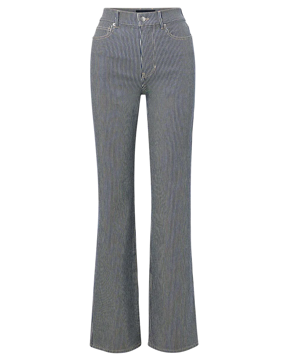 VERONICA BEARD Crosbie Striped Wide-Leg Jeans
