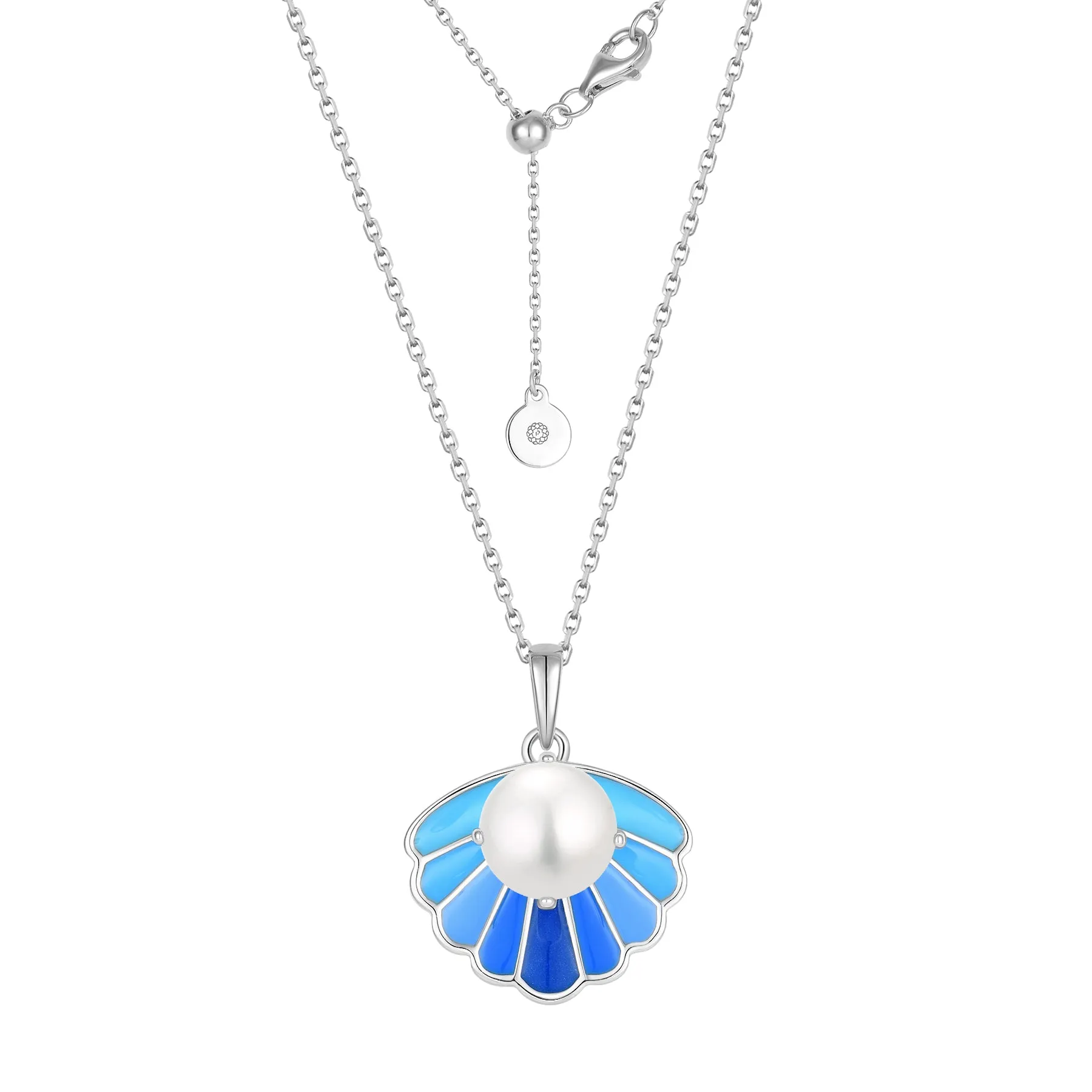 VIBRANT WHISPER ENAMEL SHELL PENDANT